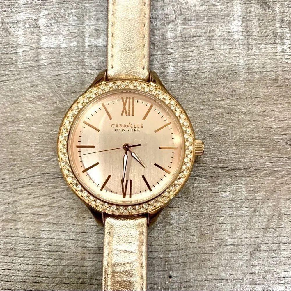 Caravelle rose gold watch  